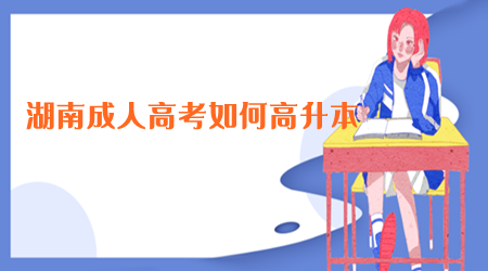 湖南成人高考如何高升本