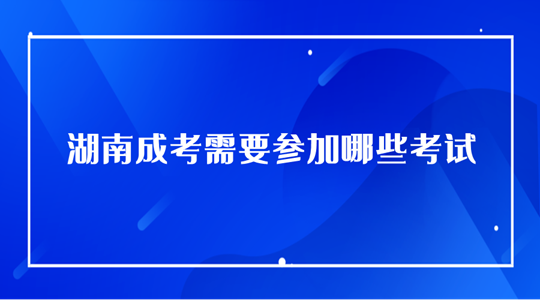 湖南成人高考需要参加哪些考试
