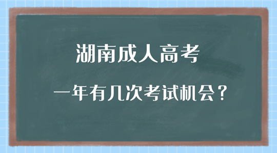 湖南成人高考一年有几次考试机会？