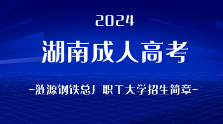 2024年湖南成人高考涟源钢铁总厂职工大学招生简章